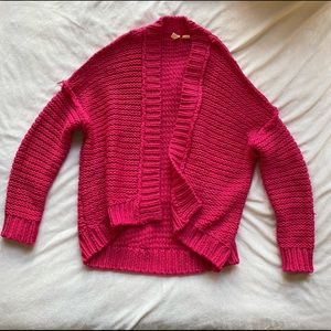 Moth (Anthropologie) hot pink sweater cardigan. Small.